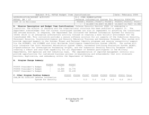 Exhibit R-2, RDT&amp;E Budget Item Justification Date: February 2006 APPROPRIATION/BUDGET ACTIVITY