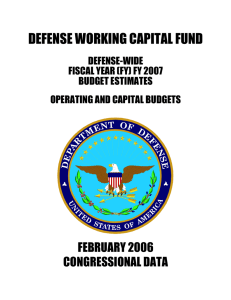 DEFENSE WORKING CAPITAL FUND FEBRUARY 2006 CONGRESSIONAL DATA DEFENSE-WIDE