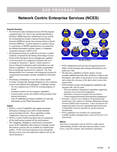 Network Centric Enterprise Services (NCES)