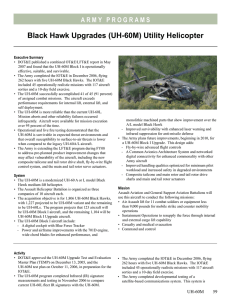 Black Hawk Upgrades (UH-60M) Utility Helicopter