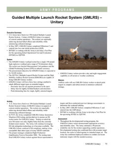 Guided Multiple Launch Rocket System (GMLRS) – Unitary