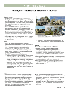 Warfighter Information Network – Tactical