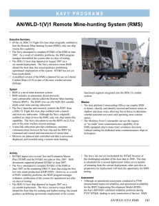 AN/WLD-1(V)1 Remote Mine-hunting System (RMS)