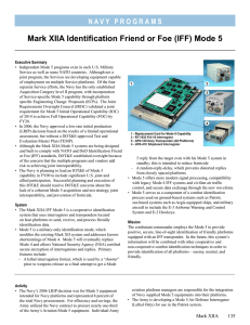 Mark XIIA Identification Friend or Foe (IFF) Mode 5
