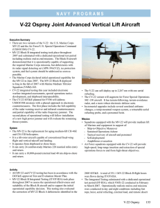 V-22 Osprey Joint Advanced Vertical Lift Aircraft