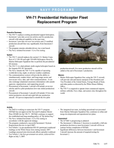 VH-71 Presidential Helicopter Fleet Replacement Program