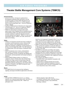 Theater Battle Management Core Systems (TBMCS)