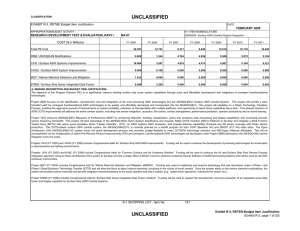 UNCLASSIFIED EXHIBIT R-2, RDT&amp;E Budget Item Justification FEBRUARY 2006