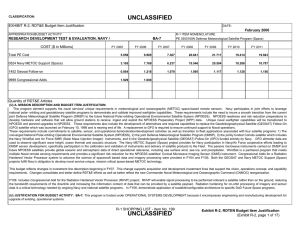 UNCLASSIFIED EXHIBIT R-2, RDT&amp;E Budget Item Justification February 2006