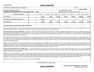 UNCLASSIFIED EXHIBIT R-2, RDT&amp;E Budget Item Justification COST ($ in Millions) February 2006