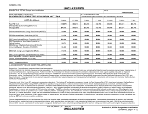 UNCLASSIFIED EXHIBIT R-2, RDT&amp;E Budget Item Justification February 2006