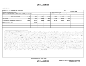 UNCLASSIFIED February 2006 RESEARCH DEVELOPMENT TEST &amp; EVALUATION, NAVY / BA-4