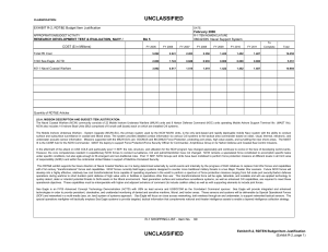 UNCLASSIFIED EXHIBIT R-2, RDT&amp;E Budget Item Justification 0604230N  Naval Support System