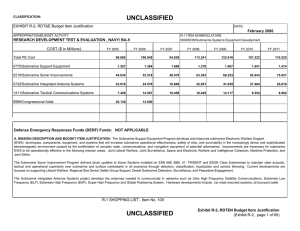 UNCLASSIFIED EXHIBIT R-2, RDT&amp;E Budget Item Justification February 2006