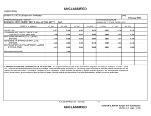 UNCLASSIFIED EXHIBIT R-2, RDT&amp;E Budget Item Justification COST ($ in Millions) February 2006