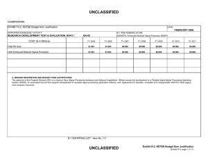 UNCLASSIFIED EXHIBIT R-2, RDT&amp;E Budget Item Justification FEBRUARY 2006