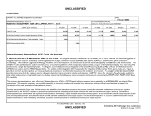 UNCLASSIFIED EXHIBIT R-2, RDT&amp;E Budget Item Justification COST ($ in Millions) February 2006