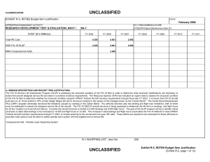 UNCLASSIFIED EXHIBIT R-2, RDT&amp;E Budget Item Justification COST ($ in Millions) February 2006