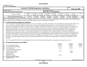 Exhibit R-2, RDT&amp;E Budget Item Justification February 2006 UNCLASSIFIED