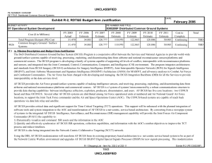 Exhibit R-2, RDT&amp;E Budget Item Justification February 2006 UNCLASSIFIED