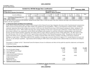 Exhibit R-2, RDT&amp;E Budget Item Justification February 2006 UNCLASSIFIED