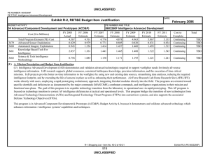 Exhibit R-2, RDT&amp;E Budget Item Justification February 2006 UNCLASSIFIED