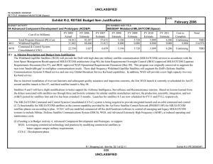 Exhibit R-2, RDT&amp;E Budget Item Justification February 2006 UNCLASSIFIED