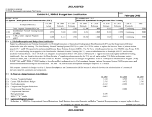 Exhibit R-2, RDT&amp;E Budget Item Justification February 2006 UNCLASSIFIED