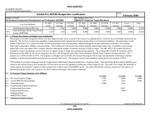 Exhibit R-2, RDT&amp;E Budget Item Justification February 2006 UNCLASSIFIED