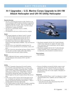 H-1 Upgrades – U.S. Marine Corps Upgrade to AH-1W