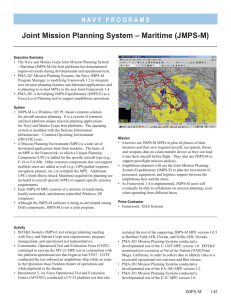 Joint Mission Planning System – Maritime (JMPS-M)