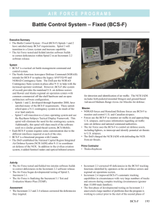 Battle Control System – Fixed (BCS-F)