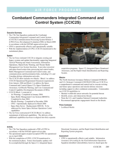 Combatant Commanders Integrated Command and Control System (CCIC2S)