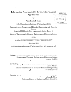 Information  Accountability  for  Mobile  Financial Applications