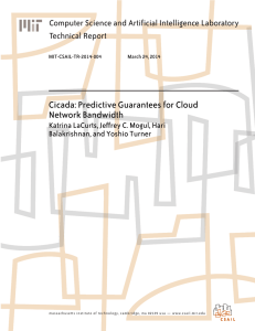 Cicada: Predictive Guarantees for Cloud Network Bandwidth Technical Report
