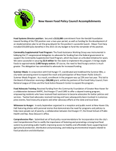 New Haven Food Policy Council Accomplishments
