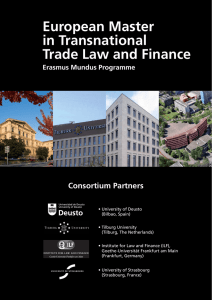 European Master in Transnational Trade Law and Finance Consortium Partners