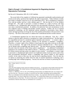 Eight is Enough!  A Constitutional Argument for Regulating Assisted y