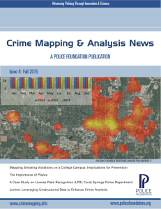 Crime Mapping &amp; Analysis News A POLICE FOUNDATION PUBLICATION