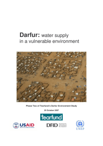 Darfur: water supply in a vulnerable environment