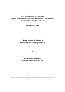 UNCTAD Secretary-General's High-Level Multi-Stakeholder Dialogue on Commodities