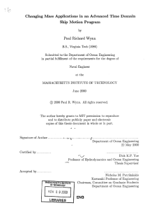 Changing  Mass  Applications  in  an Advanced ... Ship  Motion  Program Paul  Richard  Wynn