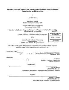 Product Concept  Testing  and  Development  Utilizing... Visualization  and  Interaction