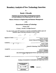 Boundary Analysis  of New  Technology  Insertion