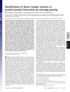 Identification of direct residue contacts in protein–protein interaction by message passing