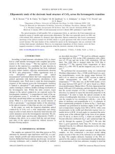 Ellipsometric study of the electronic band structure of CrO *