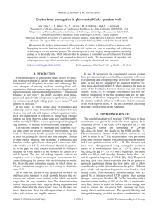 Exciton front propagation in photoexcited GaAs quantum wells Sen Yang,