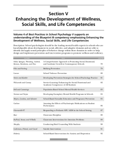 Section V Enhancing the Development of Wellness, Social Skills, and Life Competencies