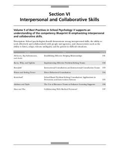 Section VI Interpersonal and Collaborative Skills