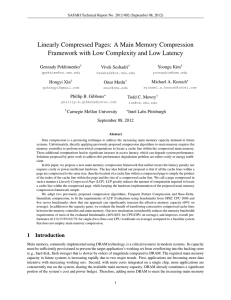 Linearly Compressed Pages: A Main Memory Compression Gennady Pekhimenko Yoongu Kim